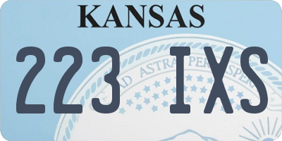 KS license plate 223IXS