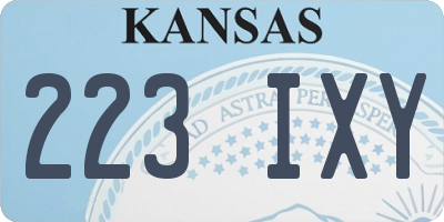 KS license plate 223IXY