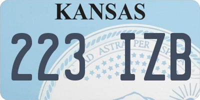 KS license plate 223IZB