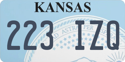KS license plate 223IZQ