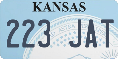 KS license plate 223JAT