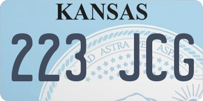 KS license plate 223JCG