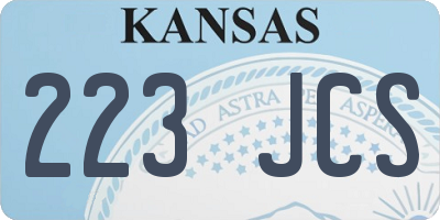 KS license plate 223JCS