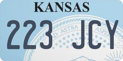 KS license plate 223JCY