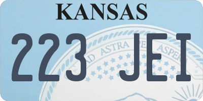 KS license plate 223JEI