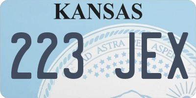 KS license plate 223JEX