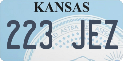 KS license plate 223JEZ