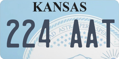 KS license plate 224AAT