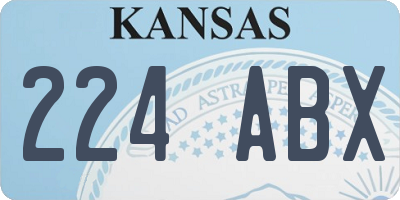 KS license plate 224ABX