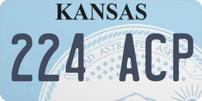 KS license plate 224ACP