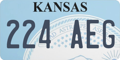 KS license plate 224AEG