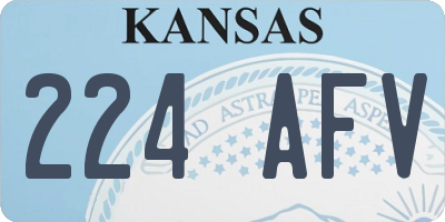 KS license plate 224AFV
