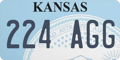 KS license plate 224AGG