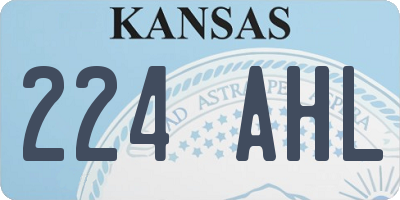 KS license plate 224AHL