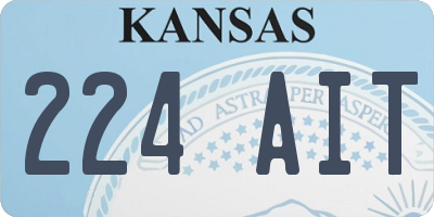 KS license plate 224AIT