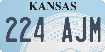 KS license plate 224AJM