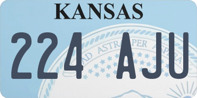 KS license plate 224AJU