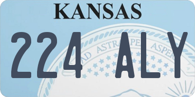 KS license plate 224ALY