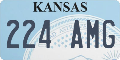 KS license plate 224AMG