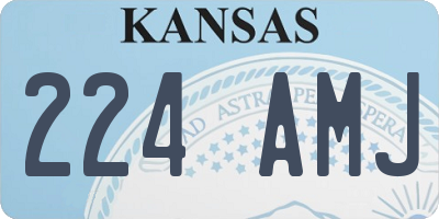KS license plate 224AMJ