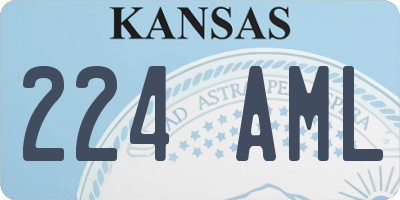 KS license plate 224AML