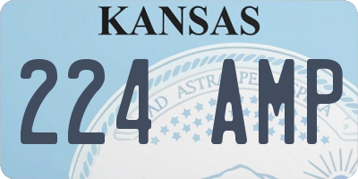 KS license plate 224AMP