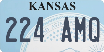 KS license plate 224AMQ