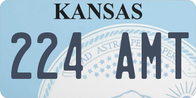 KS license plate 224AMT