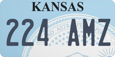 KS license plate 224AMZ