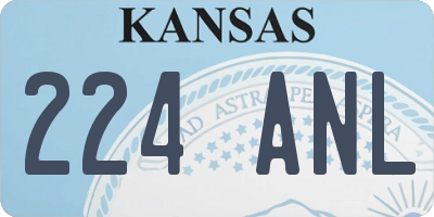 KS license plate 224ANL