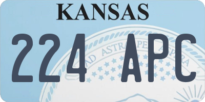 KS license plate 224APC