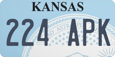 KS license plate 224APK