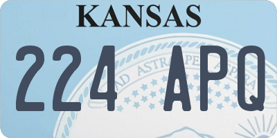 KS license plate 224APQ