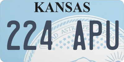 KS license plate 224APU