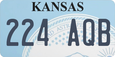 KS license plate 224AQB