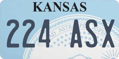 KS license plate 224ASX