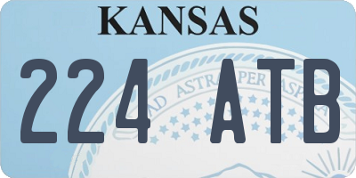 KS license plate 224ATB