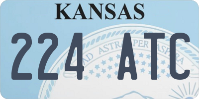 KS license plate 224ATC