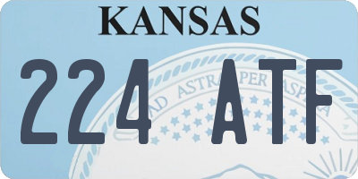 KS license plate 224ATF
