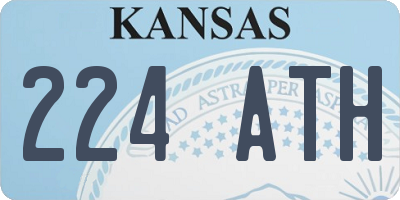 KS license plate 224ATH