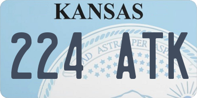 KS license plate 224ATK