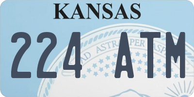 KS license plate 224ATM