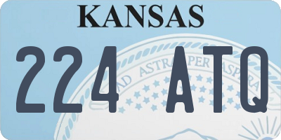 KS license plate 224ATQ