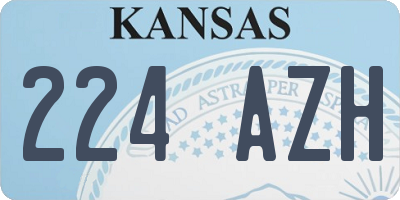 KS license plate 224AZH