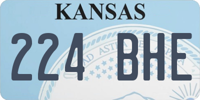 KS license plate 224BHE