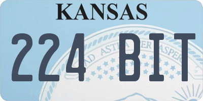 KS license plate 224BIT