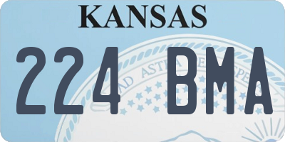 KS license plate 224BMA