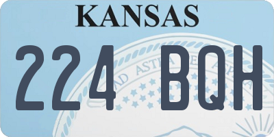 KS license plate 224BQH