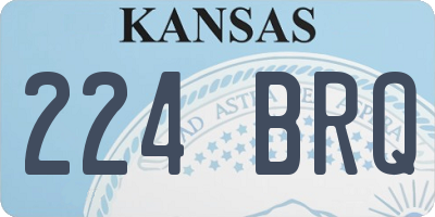 KS license plate 224BRQ