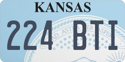 KS license plate 224BTI